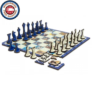 Davici Holzpuzzle Spiel "Schach" 33 x 33 cm - 254 Teile - Durchschnittsniveau - Bild 1 von 5