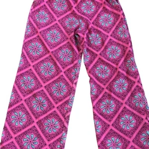 Belle Du Jour Pink and Blue Geometric Casual Bottoms SZ S - Picture 1 of 4