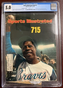1974 Hank Aaron Subscription Sports Illustrated - CGC 5.0 - Picture 1 of 3