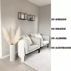 12 Pcs 43" Faux Pampas Grass Large Tall Fluffy Artificial Flowers, Boho Decor - Picture 1 of 7