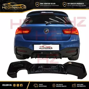 LABIO DIFUSOR NEGRO BRILLANTE ASPECTO COMPETICIÓN PARA BMW SERIE 1 F20 F21 2015 2018 LCI - Imagen 1 de 11