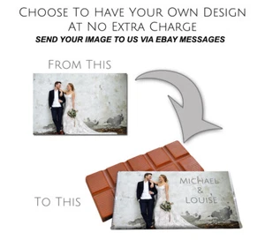 Wedding Chocolates Personalised Favours 100s designs or your own design / Photo - Picture 1 of 27