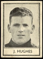Trade Card, Barratt, FAMOUS FOOTBALLERS,Unnumbered,Black,1935,Blackburn,J Hughes