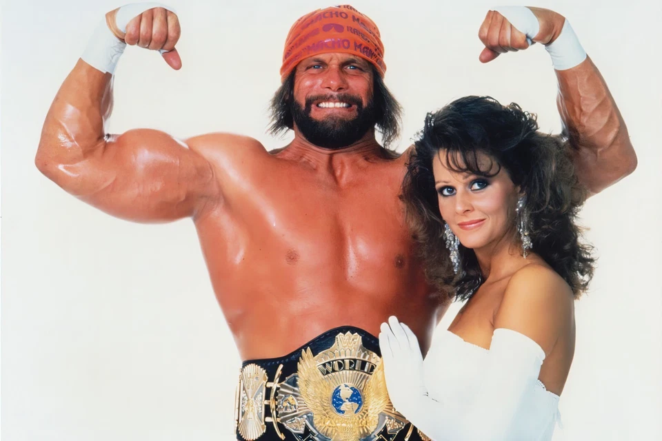 MISS ELIZABETH and MACHO MAN RANDY SAVAGE WWE WWF 12x18 Photo Poster - Image 1 of 1