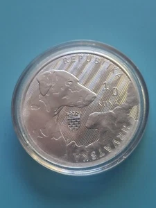 1 Oz .999 Croatia Dalmation Dog Dalmatinski 10 Kuna Silver Coin - Picture 1 of 2