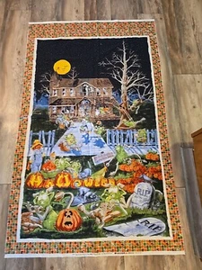 SPELLBOUND Hobgoblin Goblin Halloween Fabric Panel Perry Wahe Maywood Studio - Picture 1 of 5