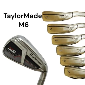 [TaylorMade] M6 Iron Set 6pcs 5-6-7-8-9-Pw Flex S Stiff Shaft REAX 85 Golf Clubs - Picture 1 of 24