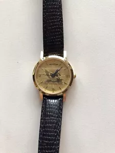 Vintage Wittnauer Pegasus Watch Goldtone Round Dial 32mm Needs Battery - Picture 1 of 3