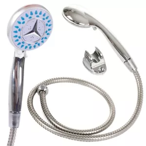 Set Soffione Doccia Doccetta Con Maniglia Tubo Flessibile e Supporto per Parete - Foto 1 di 10