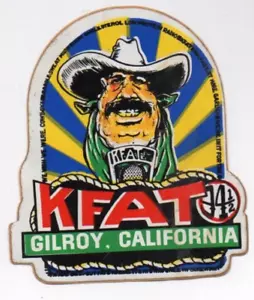 Genuine Original 1977 KFAT Radio STICKER Gilroy California - Picture 1 of 2