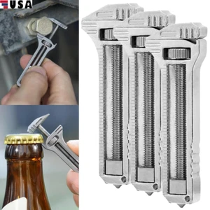 3×Compact Titanium Multitool Alloy Everyday Multi Functional Wrench Spanner Mini - Picture 1 of 13