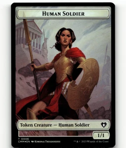FOIL - MTG - Human Soldier Dragon (0021) - Commander Masters - Token - Picture 1 of 2