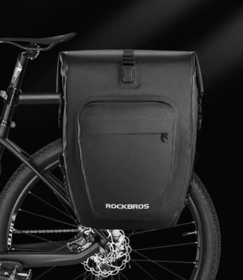 RockBros Bicicleta Alforja Bolsa Asiento 100% Impermeable Bicicleta Estante Trasero Paquete 27L Foto 1 de 4
