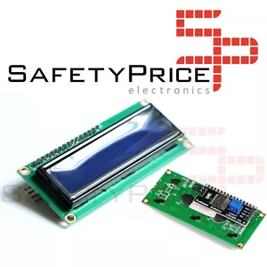 Display LCD 1602 retroiluminado AZUL con módulo IIC/I2C compatible arduino - Imagen 1 de 3
