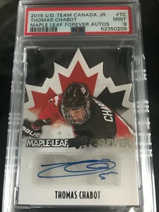 THOMAS CHABOT UD TEAM CANADA AUTO DIE CUT RC SSP PSA 9 MINT COMBINED S&H - Picture 1 of 1