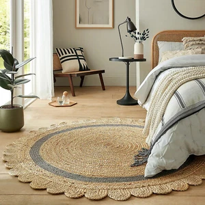 Grace Jute Scallop Round Rug - Picture 1 of 5