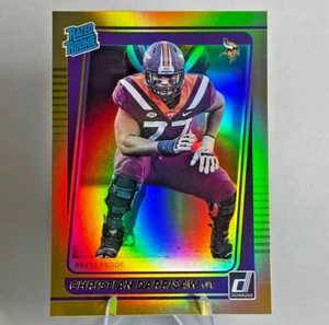 Christian Darrisaw 2021 Donruss Gold Holo Press Proof Rated Rookie Card #340 - Picture 1 of 3