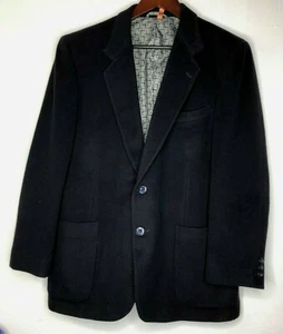 Giacca blazer uomo 42R cashmere Aldo Rossini blu navy due bottoni cuciture a mano - Foto 1 di 11