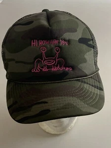 Vintage Daniel Johnston Hi How Are You Camo Cobra Truckermütze SnapBack Kappe - Bild 1 von 5