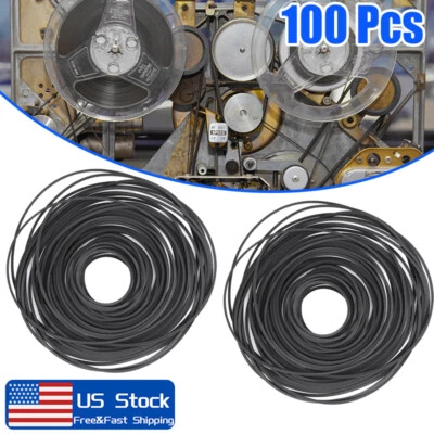 Correa de transmisión de goma cuadrada de 100 piezas para reproductor de cassette grabadora repuesto de reparación Foto 1 de 4