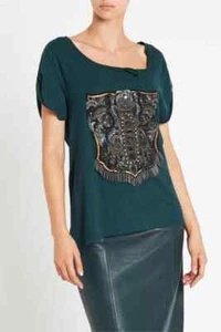 BNWOT SASS & BIDE "Heritage Heart" Relaxed Fit Embellished Tee - Size XS - $220 - Picture 1 of 4