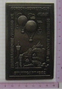 DEUTSCHER AEROCLUB e.V. / FREIBALLONSPORT VERBAND e.V. STUTTGART 1992 . Plakette - Picture 1 of 2