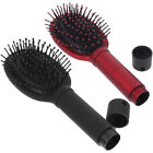  2 Pcs Comb Storage Container Hair Scalp Massager Portable Brush Travel Woman