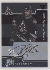 2001-02 ITG Be A Player Signature Series Vault Black Daymond Langkow #142 Auto