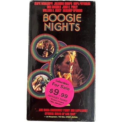 Boogie Nights VHS Tape 1998 Mark Wahlberg Julianne Moore Sealed Odyssey Video - Image 1 of 4
