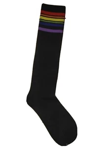 Women's Knee High Colorful Pattern Fashion Socks Rainbow Stripe Pattern - Picture 1 of 4