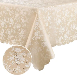 Rectangle Table Cloth, Waterproof Heavy Duty Vinyl Tablecloths, Wipeable Washabl - Picture 1 of 12