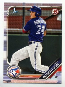 2019 Bowman Draft Picks #BD-133 WILL ROBERTSON Toronto Blue Jays Rookie Card RC