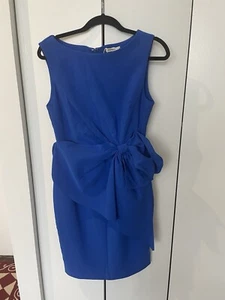 Vestido midi Fehaute azul con lazo 3D sin mangas nuevo con etiquetas talla 6 - Imagen 1 de 21