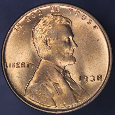 1938 Lincoln Cent FRESH FROM AN ORIGINAL ROLL-LOT AA-6372 Cover
