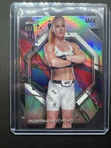 2024 UFC Topps Finest Valentina Shevchenko 63/75 Cut-Refractor - Picture 1 of 2