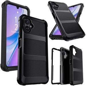 Black Case For Samsung Galaxy A07 Rugged Shockproof Dual Layer Hard Phone Cover - Picture 1 of 12