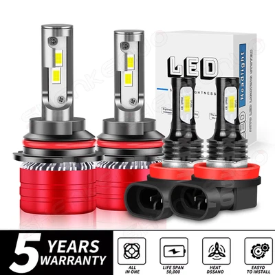 Faro antiniebla LED bombillas blancas para Suzuki SX4 2007-2013 4X Combo 9007 y H11 Foto 1 de 4