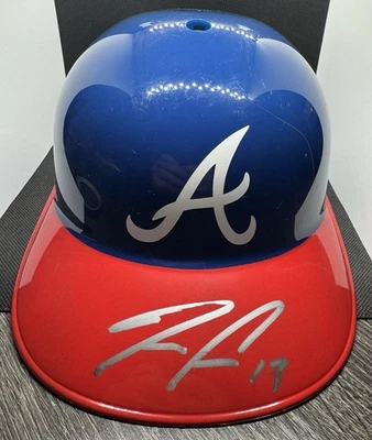 Ronald Acuna Jr Autographed Braves Replica Batting Helmet Silver Ink Beckett COA - Image 1 of 4