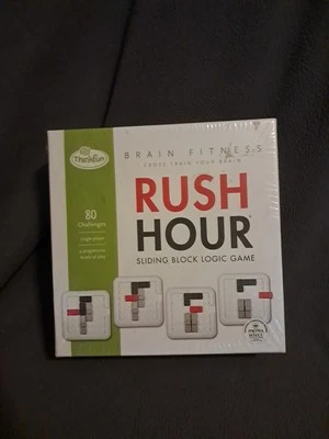 BRAND NEW Rush Hour Brain Fitness Sliding Block Logic Game 80 Challenges Sealed - Image 1 of 4