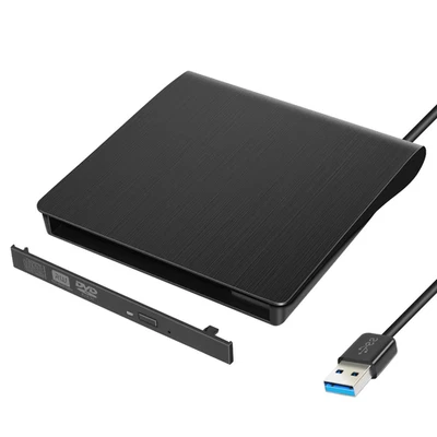 USB 3.0 Enclosure 12.7mm SATA DVD CD BD Writer Drive Single Cable External Caddy - Image 1 of 2