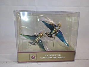 Nuevo de Lote Antiguo Colibrí Cloisonné Dulce De 2 Recortes Dillard's 910E - Imagen 1 de 6