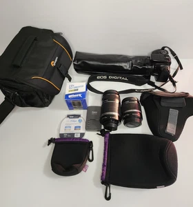 Canon Rebel EOS XTI 16MP Digitalkamera mit Objektiven und Zubehör ANGEBOT! - Bild 1 von 19