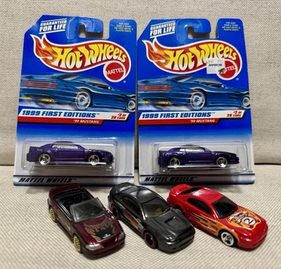 🔥Hot Wheels ‘99 Mustang~1996 Ford Mustang GT~B-Day 5-Pack~Car Meet~Set of 5 - Image 1 of 4