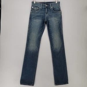 Pantalones de mezclilla rectos azules vintage True Religion para hombre 30 X 34 - Imagen 1 de 14