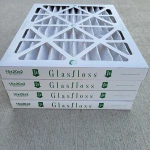 Glasfloss Z-Line Series ZL 16x20x2 Pleated Air Filter 4 pack - Picture 1 of 8