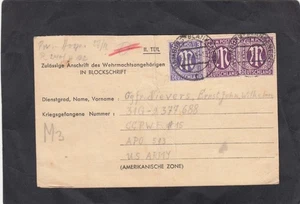AM-Post / KgF.-Post, frankierte KgF-Vordruck-PK an KgF.-Lager, CCPWE, 1945, Fran - Bild 1 von 2