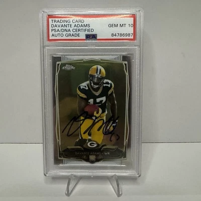 Autógrafos de novato 2014 Topps Chrome - Davante Adams #114 (AU, RC) PSA 10 GEMA Foto 1 de 2