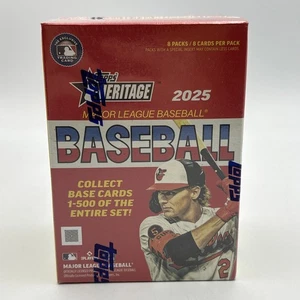 Brand New Sealed - 2025 Topps Heritage Baseball 8-Pack Blaster Box - Picture 1 of 2