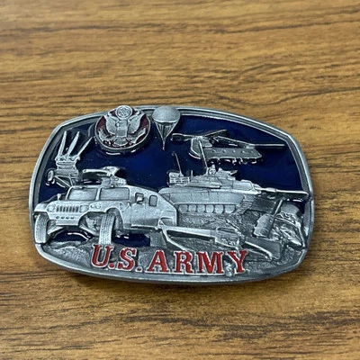 Ejército de Estados Unidos 1991 bergamota hebilla de cinturón de metal vintage T-132 Foto 1 de 3