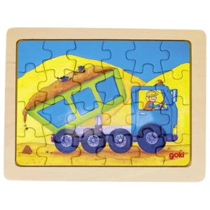 goki Einlege- Puzzle Bei der Arbeit Laster Holzspielzeug Kinder 57739 NEU - Bild 1 von 3